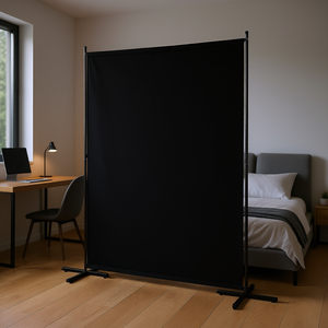 Divisorio Minimalista Nero a Pannello Singolo da 1,8 m, Autoportante, per Privacy in Ufficio, Camera da Letto, Separazione Interna - Product Image 2