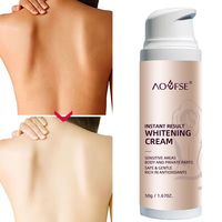 Crème éclaircissante instantanée pour le corps, le visage et les aisselles, pour peaux noires, marque privée