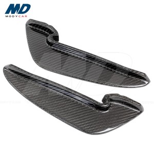 Canards de pare-chocs avant en Fiber de carbone Style Voiles noires pour <span class=keywords><strong>AUDI</strong></span> <span class=keywords><strong>RS4</strong></span> 2019-2020 - Product Image 3