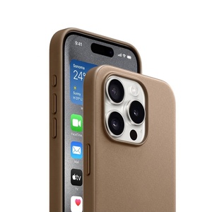 Funda <span class=keywords><strong>de</strong></span> Cuero <span class=keywords><strong>de</strong></span> Tejido Fino Original al por Mayor <span class=keywords><strong>de</strong></span> Fábrica, Funda Magnética para Teléfono iPhone 14 15 15pro 15 Pro Max - Product Image 6