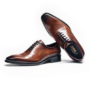 Zapatos Formales de Cuero para Hombre, Estilo Oxford con Punta Cuadrada, Hechos a Mano, Clásicos y Elegantes, Novedad 2026, Calzado Casual Esencial de Moda - Product Image 3