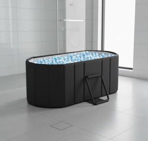 Bañera Inflable Ovalada Plegable VANACE de 330L de Gran Capacidad con Cojín de Inyección de Agua y Tubo de Drenaje para 1 Persona - Product Image 1