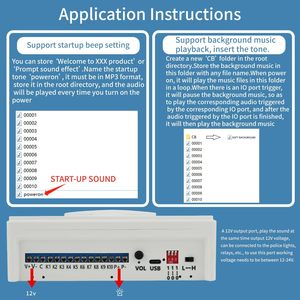 Anunciador de voz industrial Y5610, multidisparador de Control de nivel alto/bajo para conmutación de entrada, bocinas para exteriores, sirenas para alarma escolar - Product Image 4