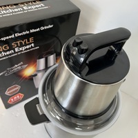 Hachoir à viande électrique Fufumachine6L, mixeur à ail, machine à pétrir la pâte et les boulettes, en acier inoxydable avec engrenage réglable