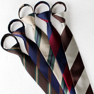 <span class=keywords><strong>Cravate</strong></span> zippée sans nœud pour <span class=keywords><strong>homme</strong></span>, style rétro décontracté, rayée, 8 cm, marron <span class=keywords><strong>beige</strong></span> kaki, formelle et professionnelle - Product Image 2