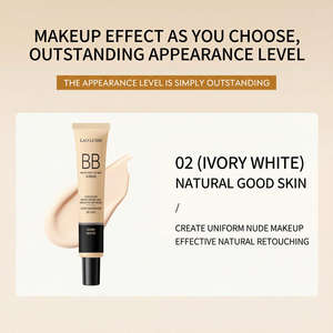 Base de Maquillaje BB Cream Iluminadora, Blanqueadora y Minimizador de Poros, Resistente al Agua, de Larga Duración, Acabado Natural, 30g, LAOLISHI - Product Image 4