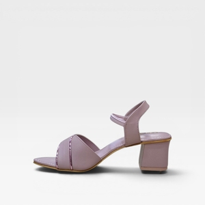 Sandales élégantes à talon bloc lavande pour femme, à bout ouvert, à enfiler, pour soirée, chaussures décontractées et tendance, talons confortables - Product Image 4