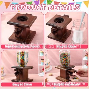 Distributeur de bonbons en bois, pot de 24 oz, jouet pour enfants, nouveauté pour fête d'anniversaire - Product Image 5