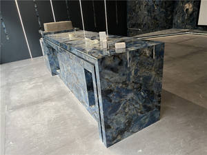 ท็อปโต๊ะหินแซฟไฟร์สีฟ้า12/20มม. ดีไซน์หลอดเลือดดำแบบผสมทันสมัย - Product Image 3