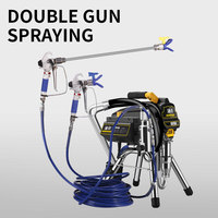 Mesin Semprot Airless Tekanan Tinggi Listrik Baru dengan Pompa Plunger Otomatis, Pistol Semprot Motor Brushless, untuk Cat Lateks dan Pelapis Dinding
