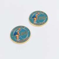 Marqueur de balle de golf en alliage de zinc imprimé UV 3D 30 mm / Taille personnalisée pour le golf et les cadeaux d'affaires