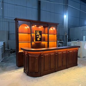 Dingshuai europeo moderno legno massello vernice armadietto per cucina abbigliamento caffè bistrot Bar luce angolo arco registratore di cassa - Product Image 3