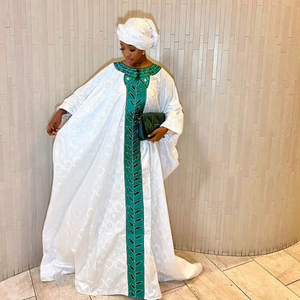 Nouvelles Robes de Soirée <span class=keywords><strong>Bazin</strong></span> Blanches de Haute Qualité 2022 – Longues Robes Originales Riches <span class=keywords><strong>Bazin</strong></span> pour Femmes, Vêtements de Fête et de Mariage - Product Image 1