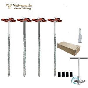 <b>Tent</b> Pegs Stainless Steel 15 In Outdoor Camping Stakes All Seasons DIY Use Metal Handle Cardboard Packaging - Product Image 4