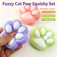 Jouets Mochi Squishy en Peluche Patte de Chat avec Sensation de Douceur à Presser pour le Plaisir au Bureau