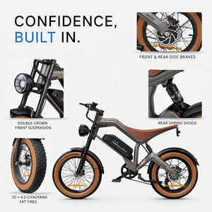 Potente Bicicleta Eléctrica M20 de 750W con Neumáticos Anchos, 48V 15.6Ah, Bicicleta de Montaña Todoterreno, Envío Rápido desde EE. UU. y la UE, <span class=keywords><strong>E</strong></span>-bike <span class=keywords><strong>PRO</strong></span> - Product Image 2