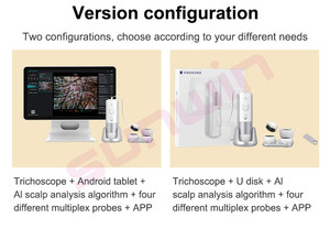 AI penganalisis rambut pintar dan kulit kepala kamera HD 16mp perbesaran 10X-200X untuk Diagnosis sensitivitas kulit kepala & folikel rambut akurat - Product Image 3