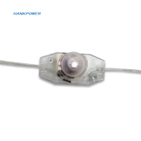 Câble d'alimentation avec interrupteur rotatif 2 en 1, 1 à 2 boutons, interrupteur de commande réglable, rallonge, cordon d'alimentation CC transparent