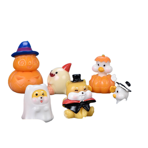 Adornos pequeños de Halloween Weij, micro-bonsáis, decoraciones de suculentas, murciélagos fantasma alegres, brujas de calabaza simuladas - Product Image 1