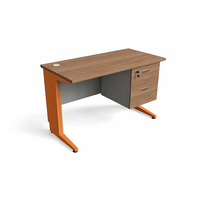 Bureau de bureau moderne en acier avec 2 tiroirs suspendus, structure modulaire en fer, construction métallique durable, écologique, réglable pour la maison et l'école