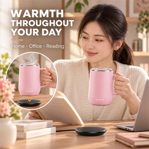 Titanium Smart <b>Warmer</b> Mug UV Purifier Insulated Stainless Steel Cup 500 mL Temperature Control Drinkware for Office Travel - Product Image 1
