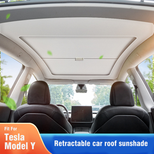 Gấp xe mái cửa sổ mặt trời bóng râm tia UV bảo vệ có thể thu vào cửa sổ trời mái che nắng cho Tesla mô hình y - Product Image 4