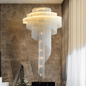 New Creative Pendant Lighting Wedding Hotel Decorative Modern Rotating Tassel Designer <b>Chandelier</b> - Product Image 5