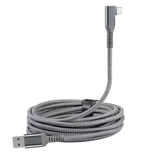 Cavo USB a Type-C Angolato a 90 Gradi, 5 Metri, Ricarica Rapida 3A, Cavo di Prolunga in Nylon per Dati, Fotocamera e VR - Product Image 1