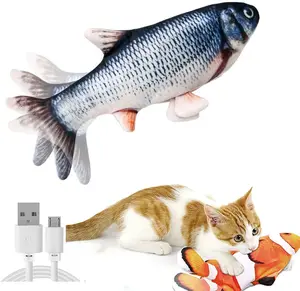 猫玩具钓鱼竿与弹簧互动羽毛笔宠物拼图鼠标各种设计Usb移动鱼