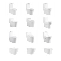 WC en céramique à double chasse moderne pour villas et hôtels – Toilettes deux pièces à chasse directe en céramique pour la vente en gros