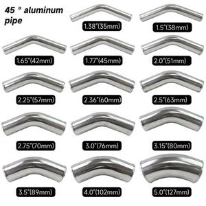 4 इंच 102 मिमी 45 डिग्री एल्यूमीनियम टर्बो इंटरकूलर पाइप पाइप पाइप पाइप पाइप पाइप पाइप - Product Image 5