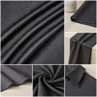 Kain Sutra Mulberry 100% Kelas 6A Shui-Zhi Hangluo Motif Bunga Musim Semi Hitam Bentuk Hati Persegi Lebar 70cm Bernapas Anti-statis Haute