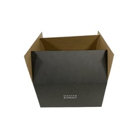 Grandes boîtes en carton noir pour expédition, boîtes en carton ondulé pliables personnalisées pour l'emballage d'expédition