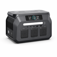 Station d'alimentation portable 800W à charge rapide 1.2H, batterie LiFePO4 1024Wh, générateur solaire à onde sinusoïdale pure, EPS 10ms, pour camping en extérieur