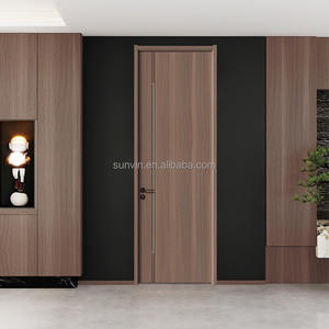 Construction Immobilier Chine Portes en bois Designs de chambre à coucher blancs Designs de portes invisibles en bois pour les maisons - Product Image 2