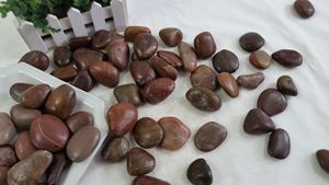 Bán nóng đá cuội trắng tự nhiên đánh bóng đá sông đỏ cho biệt thự trong nhà ngoài trời trang trí làm từ đá tự nhiên - Product Image 3