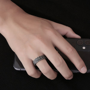 European American Retro <b>Titanium</b> Steel <b>Ring</b> Spike Pattern Unisex Fashion Jewelry Gift SA1094 - Product Image 4