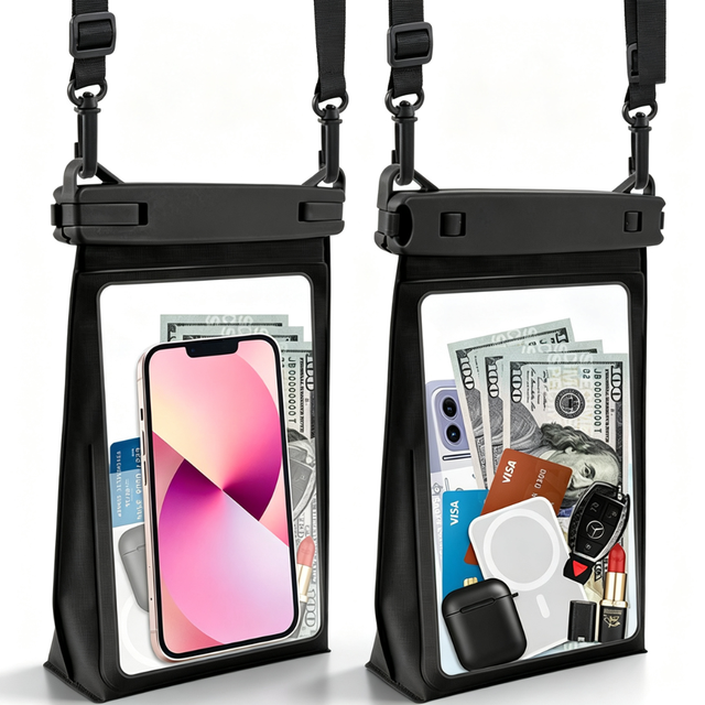 Universal Large Capacity PVC Underwater Mobile Phone Pouch Seaside Swimming Beach Wallet Storage Waterproof Phone Bag