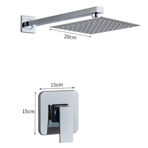 Ensemble de douche mural moderne doré en gros, avec sortie supérieure en acier inoxydable 304, optionnel 8-16 pouces, en laiton mural - Product Image 2