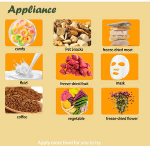 Máquina de Secado por Congelación de Alimentos de Buena Calidad para Uso Doméstico, 4 Bandejas, 0.4m2, para Frutas, Plátano, Fresa, Longan - Product Image 6