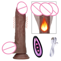 Vibromasseur Dildo en Silicone de Haute Qualité pour Femme, Modèle Empereur Romain, avec Télécommande, en Gel de Silice