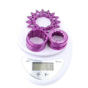 Kit de conversión de volante de una sola velocidad BMX/<span class=keywords><strong>MTB</strong></span> Cassette de aluminio HG 13T-22T 8-11Speed Freewheel Cog Spacer Lock Ring - Product Image 5