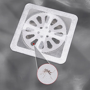 Adhesivo desechable para desagüe de piso, 10x10cm, filtro de fibra antiobstrucción para cocina, baño y aseo - Product Image 2