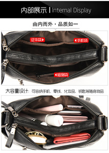 Women <b>Soft</b> <b>Leather</b> Luxury Handbag Messenger Fashion Shoulder Crossbody <b>Bag</b> Ladies Designer Classic Purse Handbag - Product Image 6