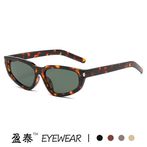 Lunettes de soleil œil de chat irrégulières cloutées Mi, protection UV400, monture PC, style petit visage pour femme - Product Image 5