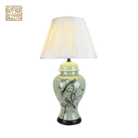 Lampe de chevet en céramique de style européen à lumière blanche chaude, prix d'usine de Guangzhou, pour la décoration de la maison