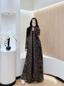 Abaya Plisada con Patrón Miyake, Vestido Musulmán Elegante y Lujoso de Dubái para Mujer, Talla Grande, Mangas de Murciélago, Túnica Abierta para Mujer - Product Image 3