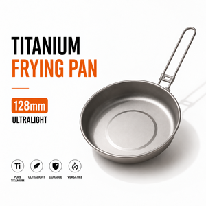 Juego de Utensilios de Cocina de Titanio Ecológicos de Lujo para Camping, Sartén con Base Multicapa y Mango Plegable, Estilo Americano - Product Image 4