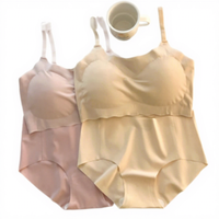 Ensemble de sous-vêtements pour étudiantes, usage quotidien, culotte bikini taille basse, soutien-gorge sans armatures en nylon respirant, bonnets 3/4, maintien push-up