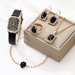 Juego de relojes de diamantes de lujo con marco de oro brillante para mujer - Product Image 6